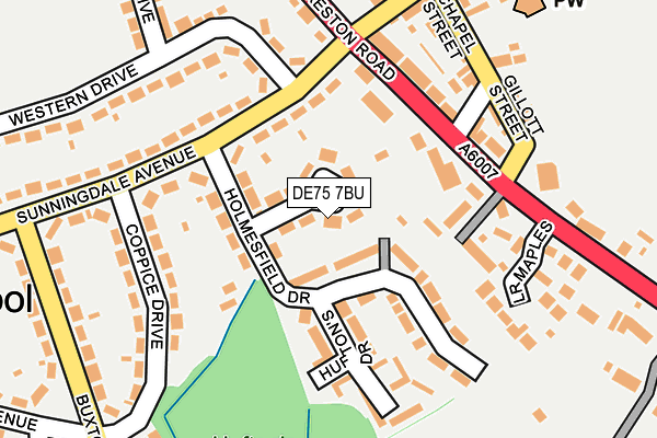 DE75 7BU map - OS OpenMap – Local (Ordnance Survey)