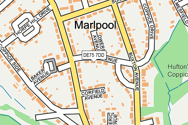 DE75 7DD map - OS OpenMap – Local (Ordnance Survey)