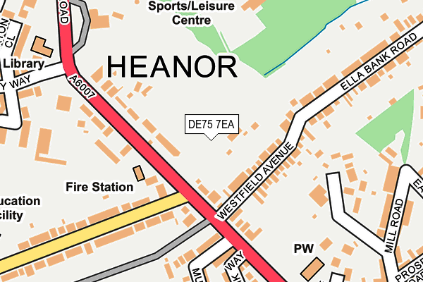 DE75 7EA map - OS OpenMap – Local (Ordnance Survey)