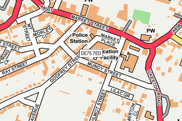 DE75 7ED map - OS OpenMap – Local (Ordnance Survey)