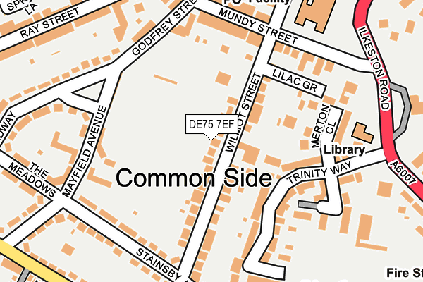 DE75 7EF map - OS OpenMap – Local (Ordnance Survey)