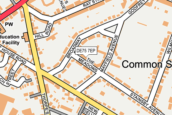 DE75 7EP map - OS OpenMap – Local (Ordnance Survey)