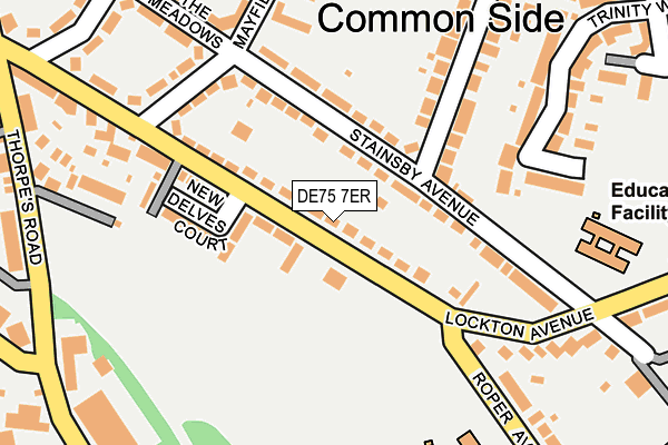 DE75 7ER map - OS OpenMap – Local (Ordnance Survey)
