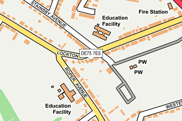 DE75 7ES map - OS OpenMap – Local (Ordnance Survey)