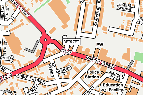 DE75 7ET map - OS OpenMap – Local (Ordnance Survey)