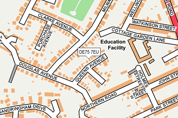 DE75 7EU map - OS OpenMap – Local (Ordnance Survey)