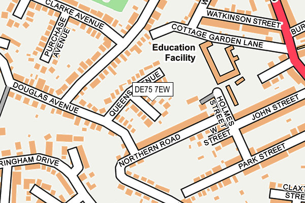 DE75 7EW map - OS OpenMap – Local (Ordnance Survey)