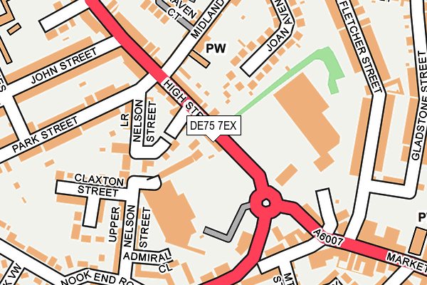 DE75 7EX map - OS OpenMap – Local (Ordnance Survey)
