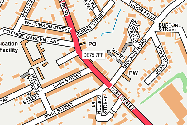 DE75 7FF map - OS OpenMap – Local (Ordnance Survey)