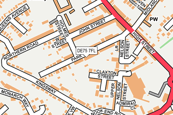 DE75 7FL map - OS OpenMap – Local (Ordnance Survey)