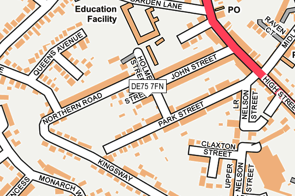 DE75 7FN map - OS OpenMap – Local (Ordnance Survey)