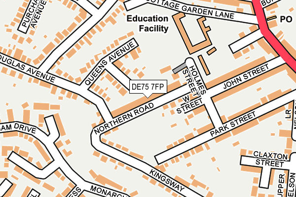 DE75 7FP map - OS OpenMap – Local (Ordnance Survey)