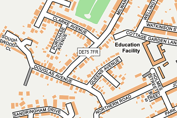 DE75 7FR map - OS OpenMap – Local (Ordnance Survey)