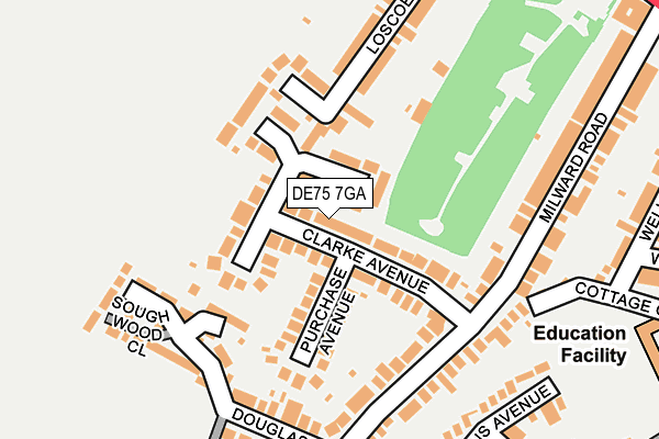 DE75 7GA map - OS OpenMap – Local (Ordnance Survey)