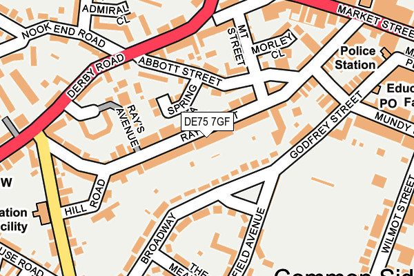 DE75 7GF map - OS OpenMap – Local (Ordnance Survey)