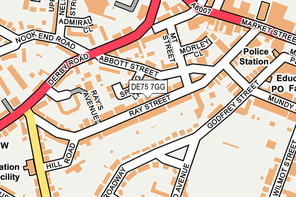DE75 7GG map - OS OpenMap – Local (Ordnance Survey)