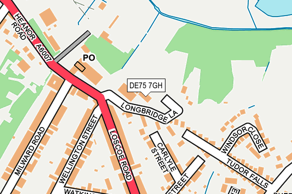 DE75 7GH map - OS OpenMap – Local (Ordnance Survey)