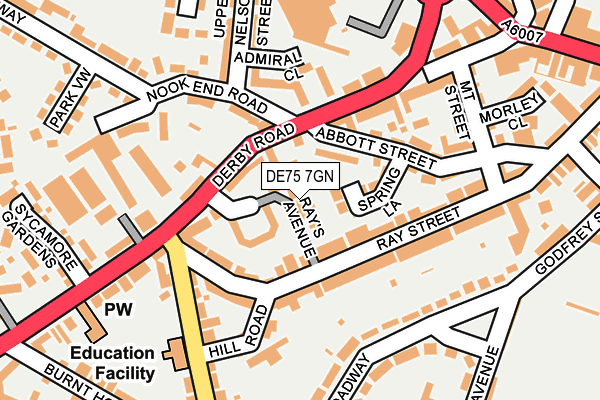 DE75 7GN map - OS OpenMap – Local (Ordnance Survey)
