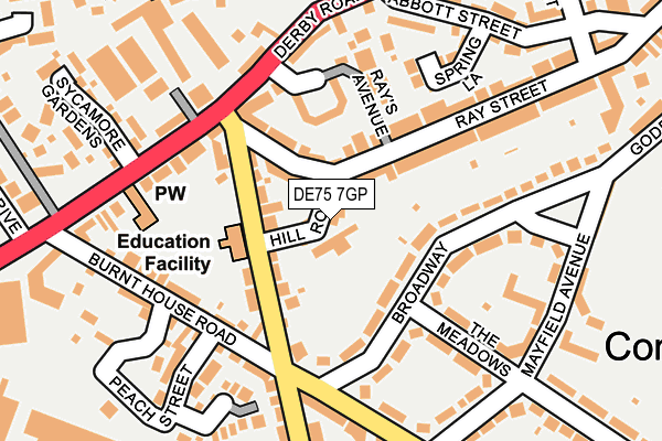 DE75 7GP map - OS OpenMap – Local (Ordnance Survey)