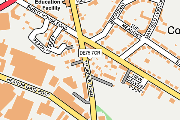 DE75 7GR map - OS OpenMap – Local (Ordnance Survey)