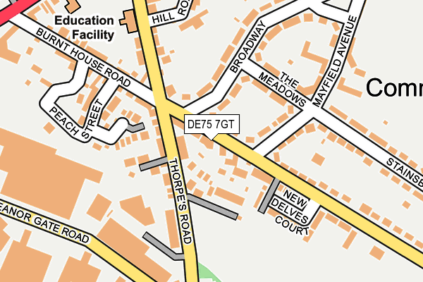 DE75 7GT map - OS OpenMap – Local (Ordnance Survey)