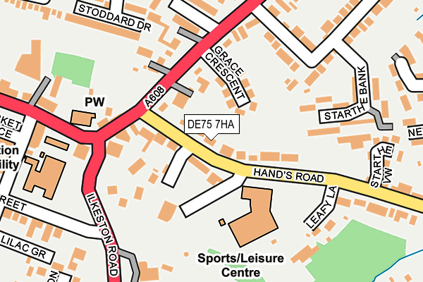 DE75 7HA map - OS OpenMap – Local (Ordnance Survey)