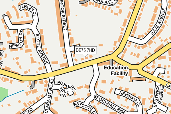 DE75 7HD map - OS OpenMap – Local (Ordnance Survey)