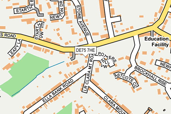 DE75 7HE map - OS OpenMap – Local (Ordnance Survey)