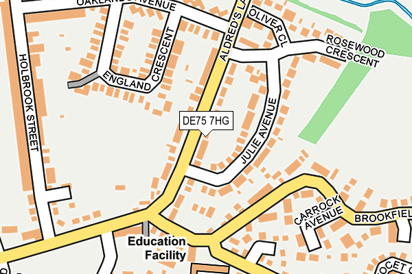 DE75 7HG map - OS OpenMap – Local (Ordnance Survey)
