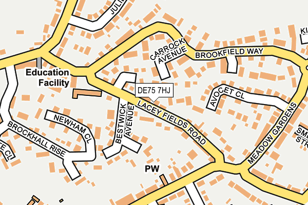 DE75 7HJ map - OS OpenMap – Local (Ordnance Survey)