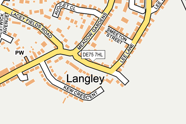 DE75 7HL map - OS OpenMap – Local (Ordnance Survey)