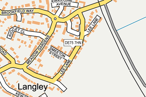 DE75 7HN map - OS OpenMap – Local (Ordnance Survey)