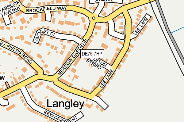 DE75 7HP map - OS OpenMap – Local (Ordnance Survey)