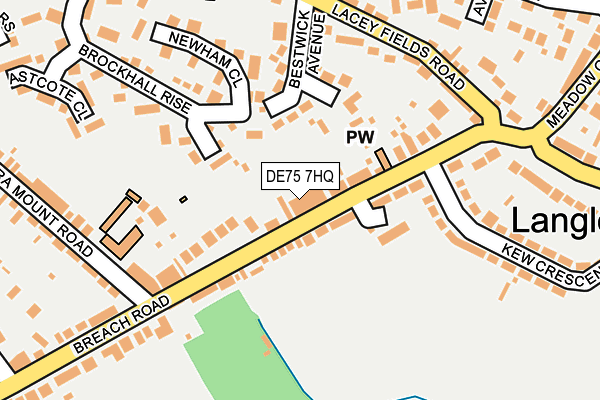 DE75 7HQ map - OS OpenMap – Local (Ordnance Survey)