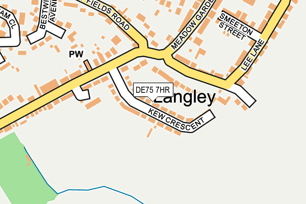 DE75 7HR map - OS OpenMap – Local (Ordnance Survey)