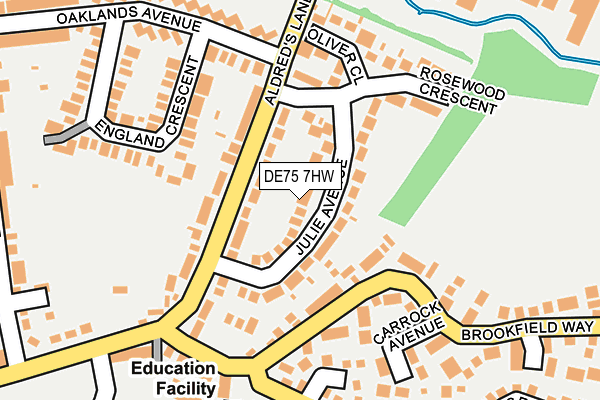 DE75 7HW map - OS OpenMap – Local (Ordnance Survey)