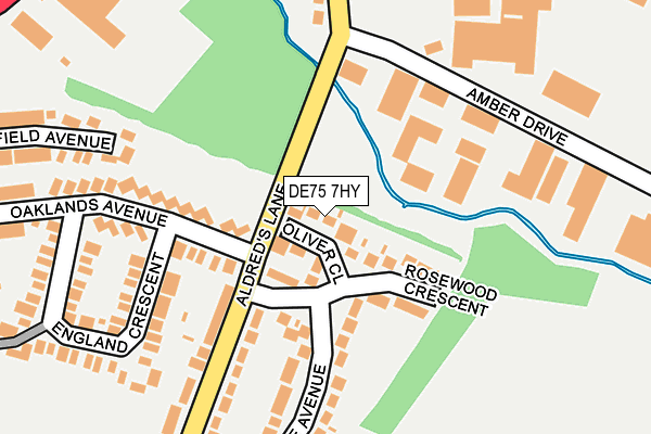 DE75 7HY map - OS OpenMap – Local (Ordnance Survey)