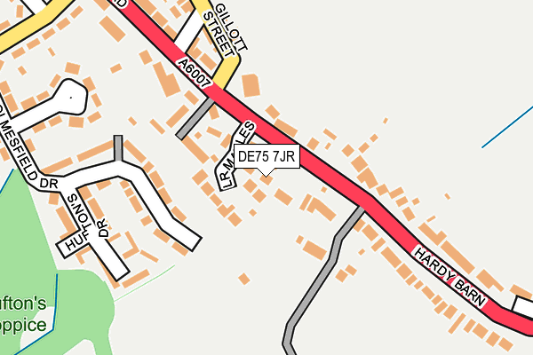 DE75 7JR map - OS OpenMap – Local (Ordnance Survey)