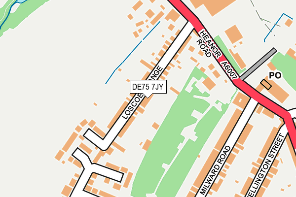 DE75 7JY map - OS OpenMap – Local (Ordnance Survey)