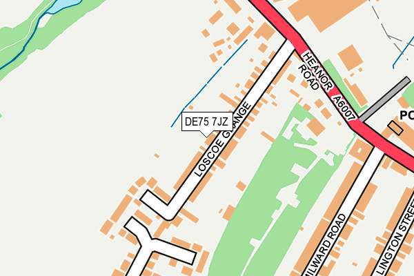 DE75 7JZ map - OS OpenMap – Local (Ordnance Survey)