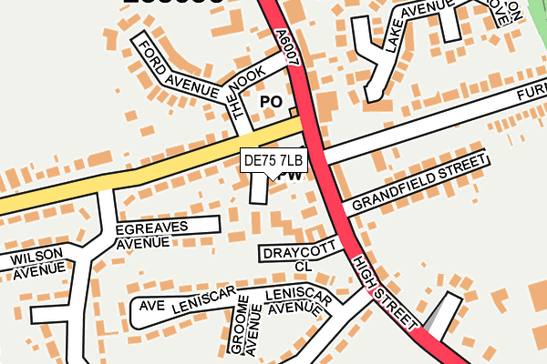 DE75 7LB map - OS OpenMap – Local (Ordnance Survey)