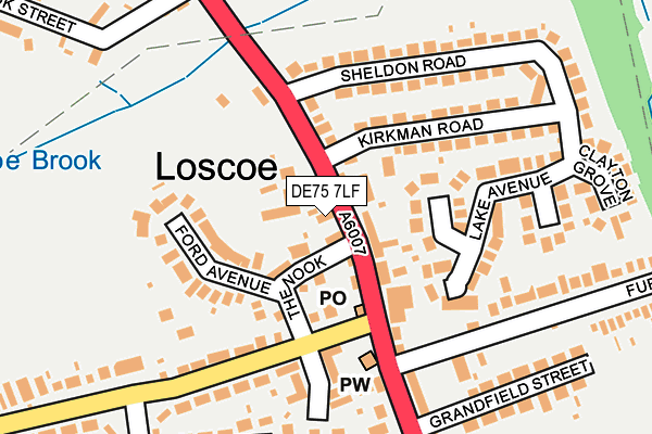DE75 7LF map - OS OpenMap – Local (Ordnance Survey)