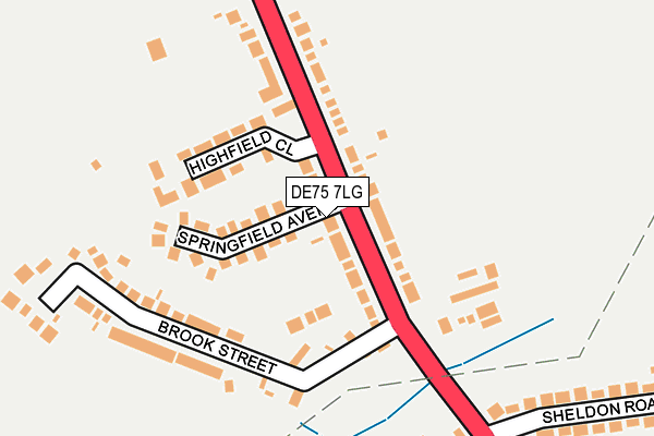 DE75 7LG map - OS OpenMap – Local (Ordnance Survey)