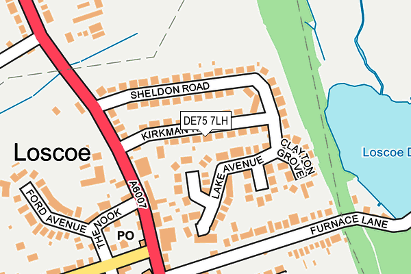 DE75 7LH map - OS OpenMap – Local (Ordnance Survey)