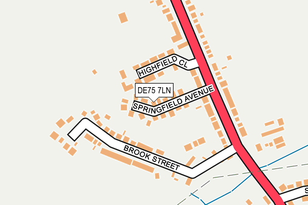 DE75 7LN map - OS OpenMap – Local (Ordnance Survey)