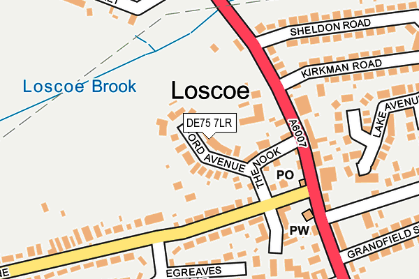 DE75 7LR map - OS OpenMap – Local (Ordnance Survey)