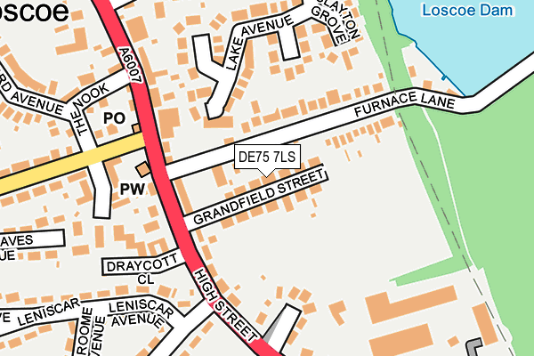 DE75 7LS map - OS OpenMap – Local (Ordnance Survey)