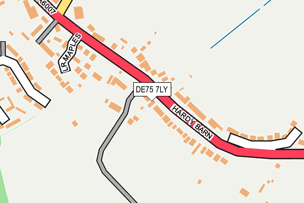 DE75 7LY map - OS OpenMap – Local (Ordnance Survey)