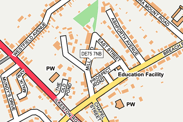 DE75 7NB map - OS OpenMap – Local (Ordnance Survey)