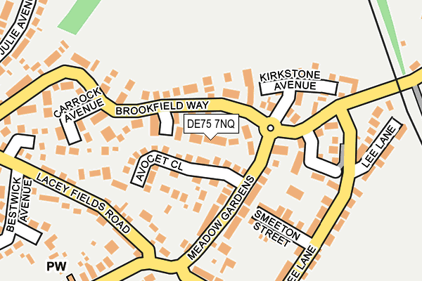 DE75 7NQ map - OS OpenMap – Local (Ordnance Survey)